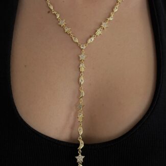 Gold Rengi Manifest Kolye