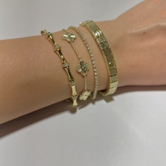 Gold Rengi Yonca Model Bileklik