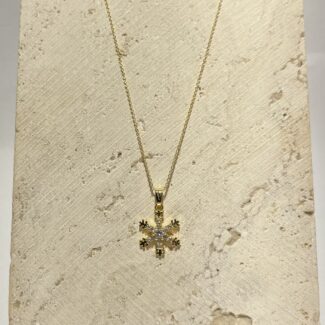 Gold Rengi Kar Tanesi Model Kolye