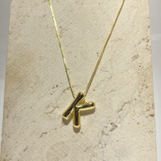 Gold Rengi Harf Kolye (K)