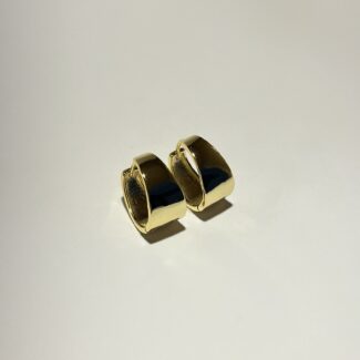 Gold Rengi Oval Kesim Küpe