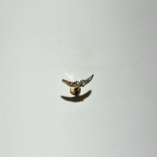 Gold Rengi Moon Zirkon Piercing