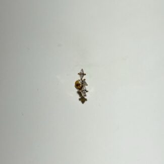 Gold Rengi Üç Damla Titanyum Piercing